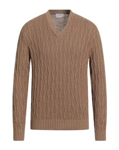 Ballantyne Man Sweater Khaki Size 40 Linen, Cotton In Brown