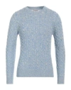 Ballantyne Man Sweater Light Blue Size 42 Wool, Cashmere
