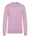 Ballantyne Man Sweater Lilac Size 40 Wool In Pink
