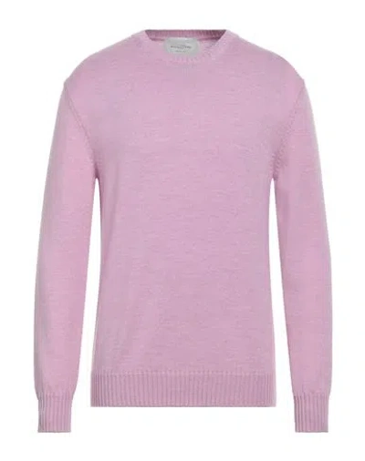 Ballantyne Man Sweater Lilac Size 40 Wool In Pink