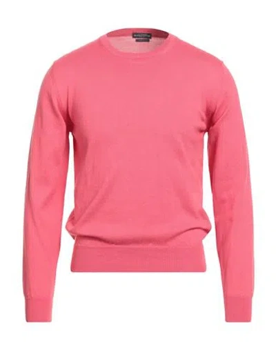 Ballantyne Man Sweater Magenta Size 46 Cotton, Cashmere In Purple