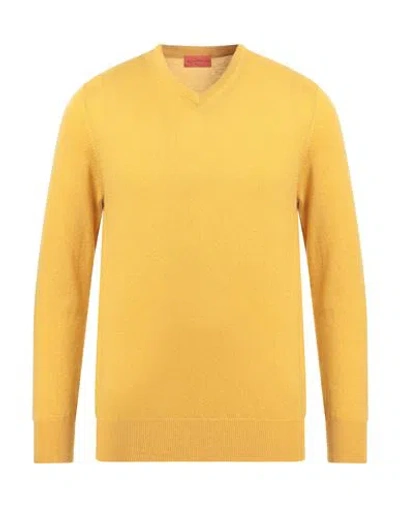 Ballantyne Man Sweater Ocher Size 44 Cashmere In Yellow