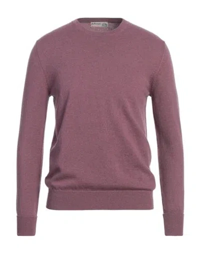 Ballantyne Man Sweater Mauve Size 38 Cashmere