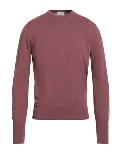 Ballantyne Man Sweater Mauve Size 40 Cashmere