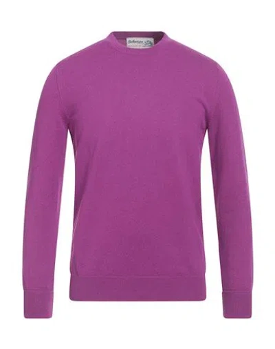 Ballantyne Man Sweater Mauve Size 46 Cashmere In Purple