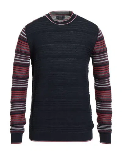 Ballantyne Man Sweater Midnight Blue Size 38 Cotton In Multi