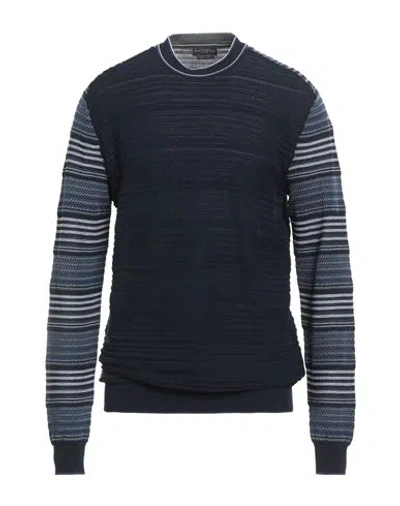 Ballantyne Man Sweater Midnight Blue Size 44 Cotton In Multi