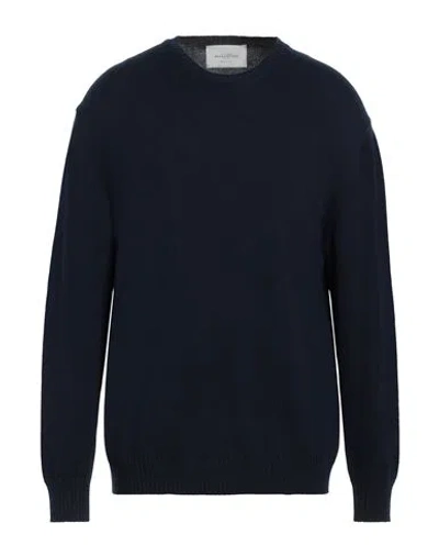 Ballantyne Man Sweater Midnight Blue Size 48 Wool In Blue