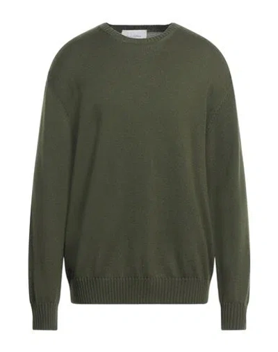 Ballantyne Man Sweater Military Green Size 36 Wool