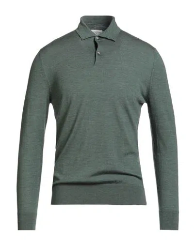 Ballantyne Man Sweater Military Green Size 38 Wool