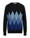 Ballantyne V Neck Pullover With Diamonds Clothing In Navy Blue