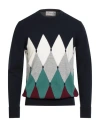 Ballantyne Man Sweater Navy Size 44 Cashmere In Blue