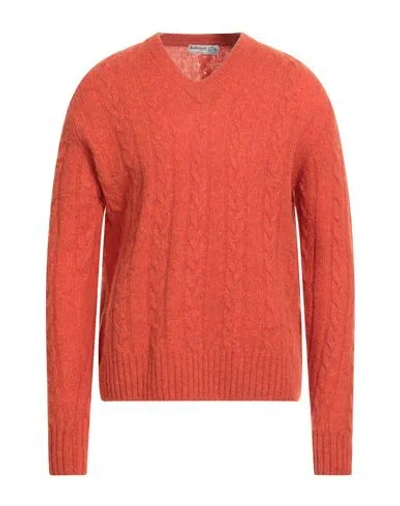Ballantyne Man Sweater Orange Size 42 Wool