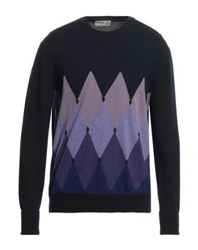 Ballantyne Man Sweater Purple Size 44 Cashmere In Purple