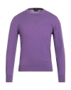Ballantyne Man Sweater Purple Size 46 Cotton