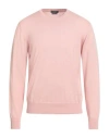 Ballantyne Man Sweater Salmon Pink Size 44 Cotton, Cashmere