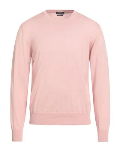 Ballantyne Man Sweater Salmon Pink Size 44 Cotton, Cashmere