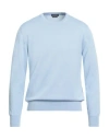 Ballantyne Man Sweater Sky Blue Size 44 Cotton