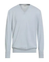 Ballantyne Man Sweater Sky Blue Size 50 Cashmere