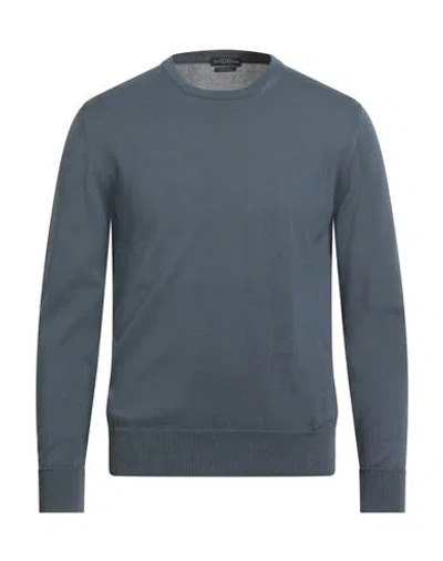 Ballantyne Man Sweater Slate Blue Size 46 Cotton