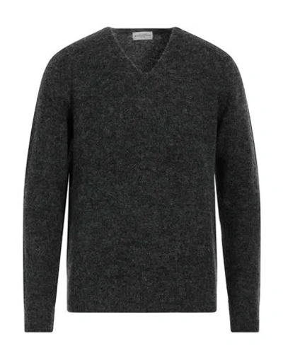 Ballantyne Man Sweater Steel Grey Size 40 Alpaca Wool, Wool, Polyamide, Elastane In Black