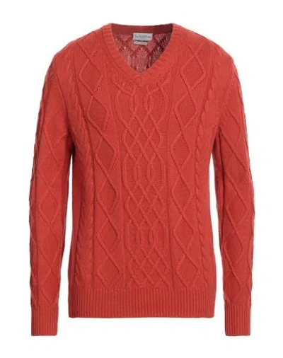 Ballantyne Man Sweater Tomato Red Size 40 Cashmere