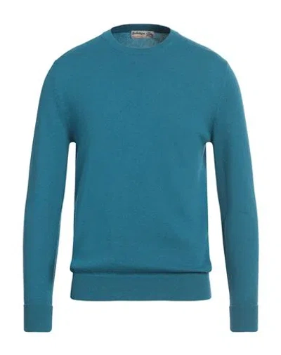 Ballantyne Man Sweater Turquoise Size 38 Cashmere