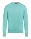 Ballantyne Man Sweater Turquoise Size 46 Cotton
