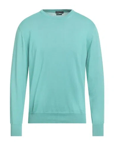 Ballantyne Man Sweater Turquoise Size 46 Cotton