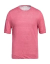 Ballantyne Man Sweater Magenta Size 38 Linen In Magenta