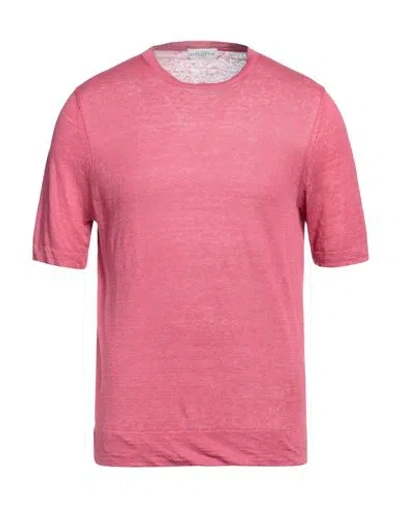 Ballantyne Man Sweater Magenta Size 38 Linen