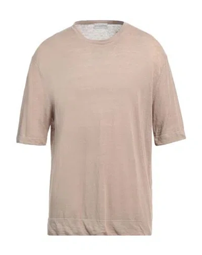 Ballantyne Man T-shirt Sand Size 46 Linen In Beige