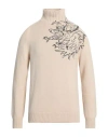 Ballantyne Man Turtleneck Beige Size 42 Cashmere In Beige