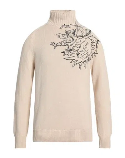 Ballantyne Man Turtleneck Beige Size 42 Cashmere