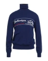 Ballantyne Man Turtleneck Blue Size 40 Cashmere In Blue