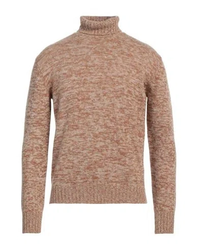 Ballantyne Man Turtleneck Camel Size 40 Wool, Cashmere In Beige