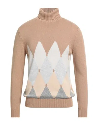 Ballantyne Man Turtleneck Camel Size 42 Cashmere