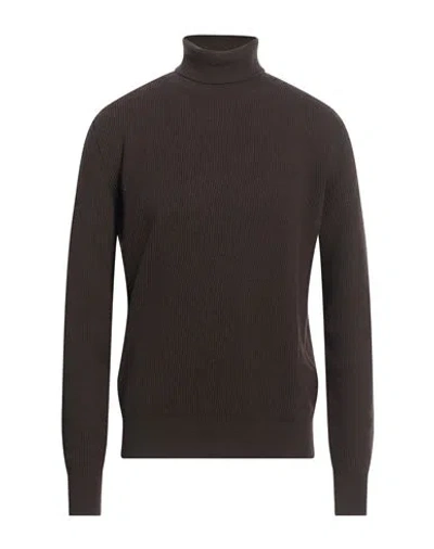 Ballantyne Man Turtleneck Dark Brown Size 46 Wool
