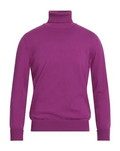 Ballantyne Man Turtleneck Mauve Size 40 Cashmere In Purple