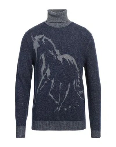 Ballantyne Man Turtleneck Midnight Blue Size 44 Wool