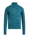 Ballantyne Man Turtleneck Turquoise Size 42 Wool, Cashmere In Blue