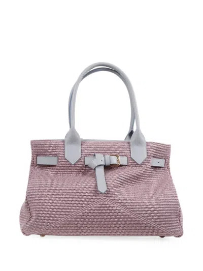 Ballantyne Medium Kate Woven Tote Bag In Purple