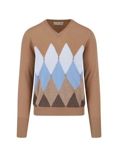 Ballantyne Cashmere Sweater In Brown