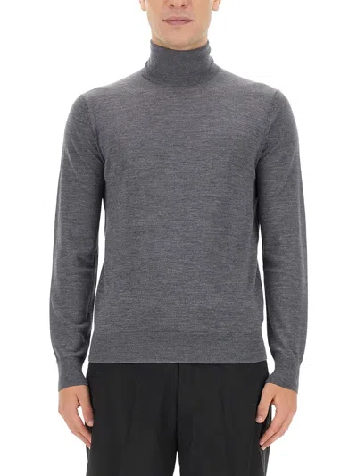 Ballantyne Men's Regular Fit Wool Turtleneck Sweater In Gray