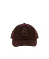 Ballantyne Monogram Patch Cap In Burgundy