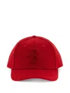 Ballantyne Baseball Cap With Monogram Patch In Red