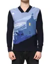 Ballantyne Multicolor Long Sleeves V-neck Pullover Sweater In Multi