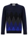 Ballantyne Argyle Pattern Sweater Sweaters And Cardigans Blue In Blue