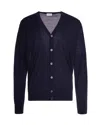 Ballantyne Cardigan In Lana Blu Navy In Blue