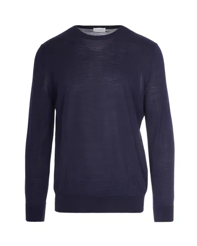 BALLANTYNE PULLOVER IN LANA BLU NAVY